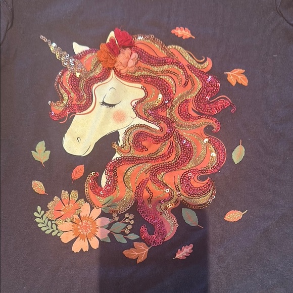 Cynthia Rowley Blue and Pink Unicorn Short Sleeve Tee - Picture 3 of 8